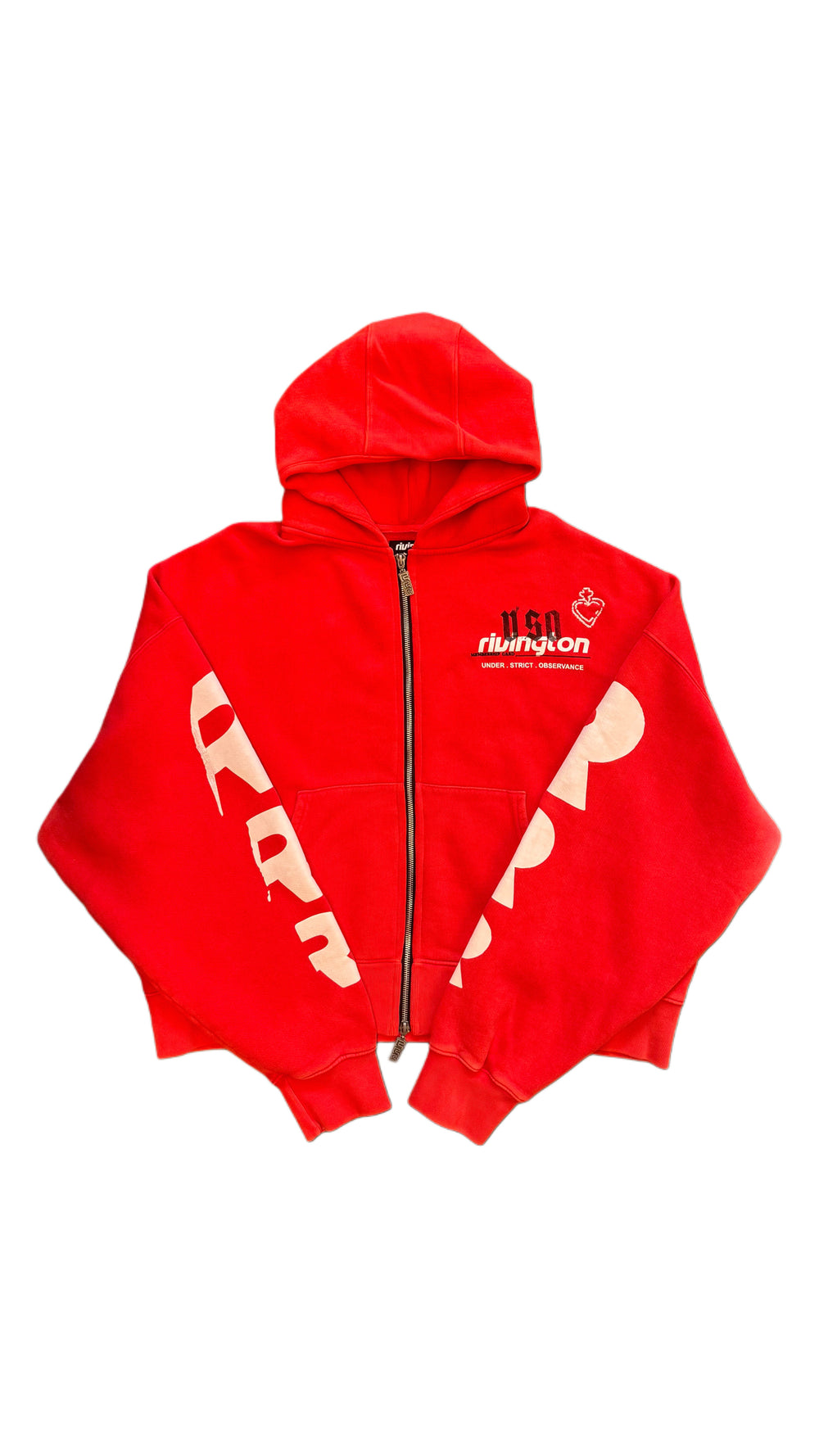 RIVINGTON ROI REBIS MEMBERSHIP USO ZIP HOODIE RED