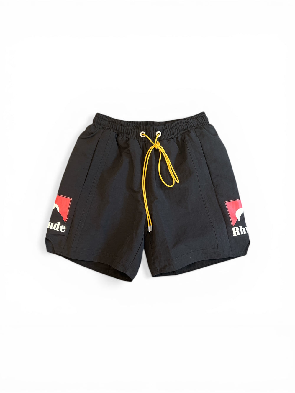 RHUDE MOONLIGHT LOGO SHORT BLACK / RED / WHITE