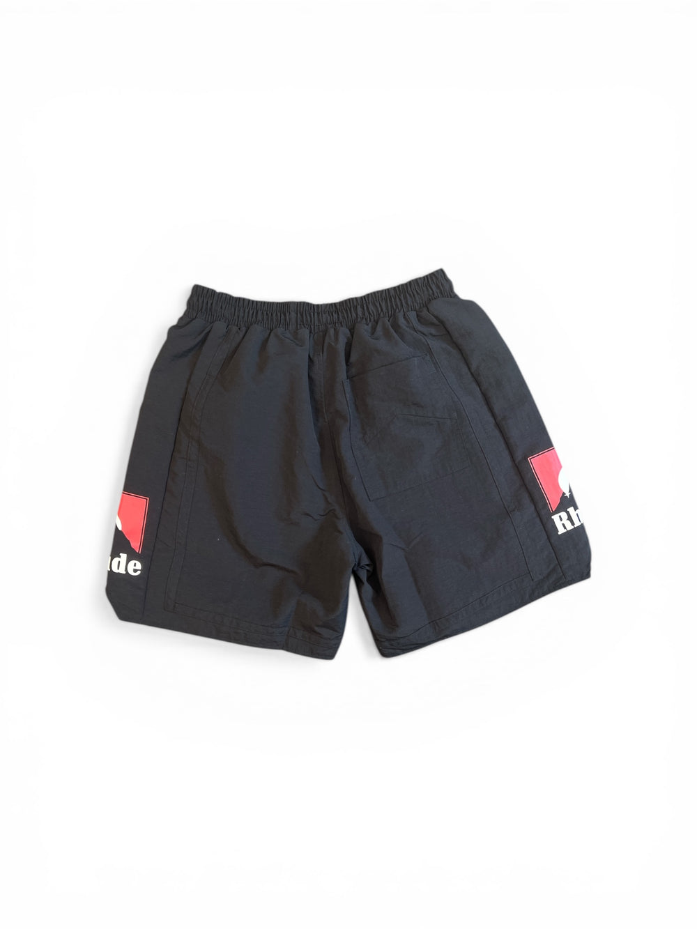 RHUDE MOONLIGHT LOGO SHORT BLACK / RED / WHITE