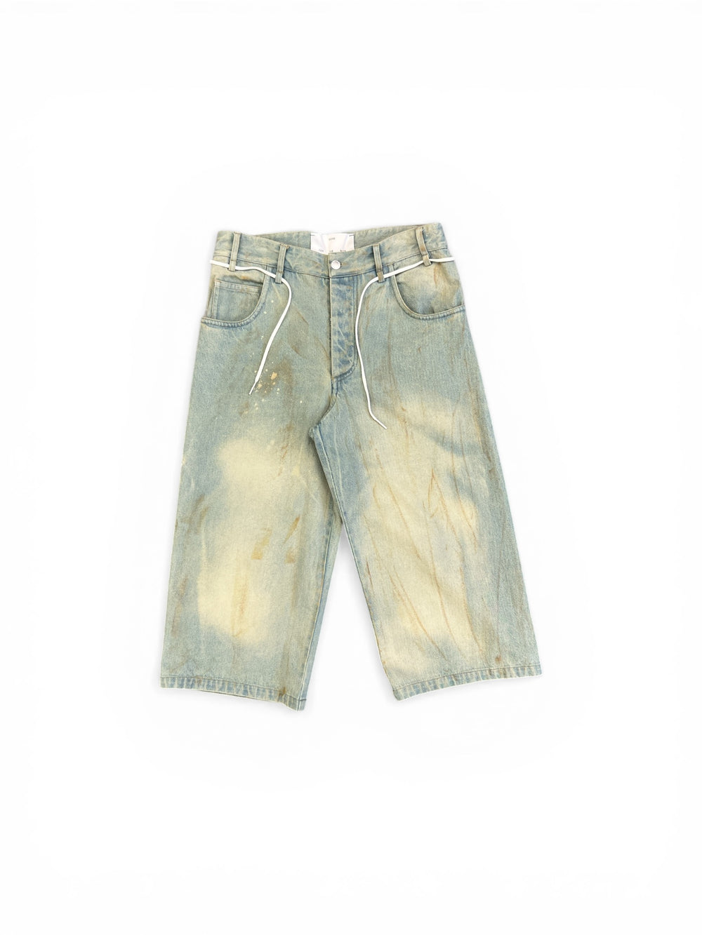 SONG FOR THE MUTE LONG SHORTS LIGHT BLUE DIRT FADE OUT