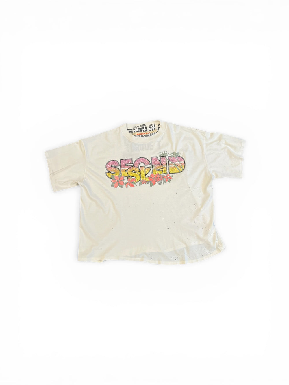 SECNDSLF FLOODED TURKS TORQUE TEE WHITE