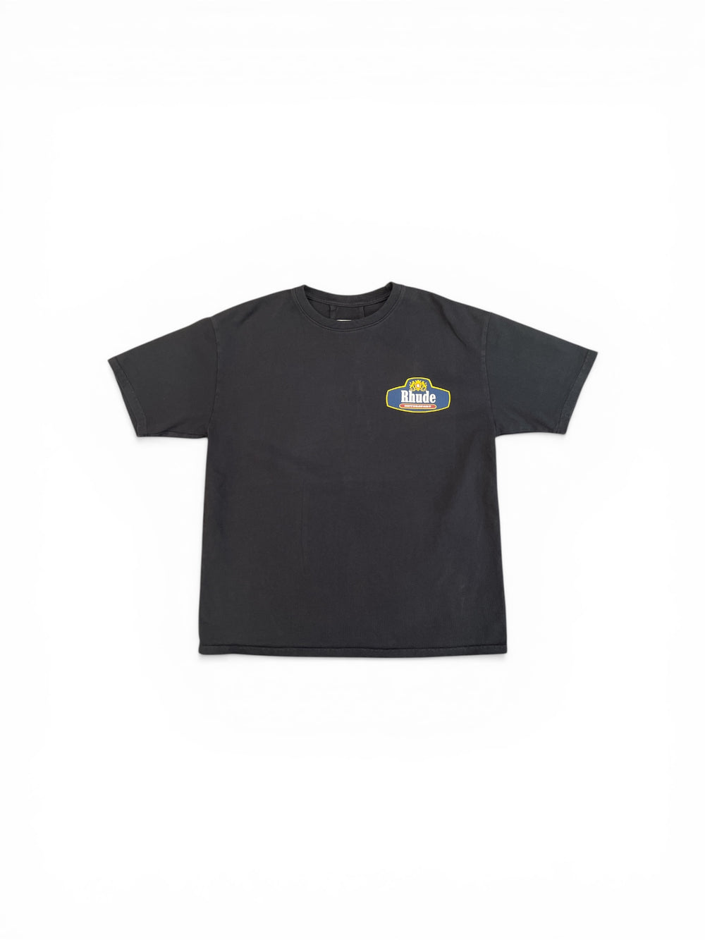 RHUDE RACING CREST TEE VINTAGE BLACK/ NAVY
