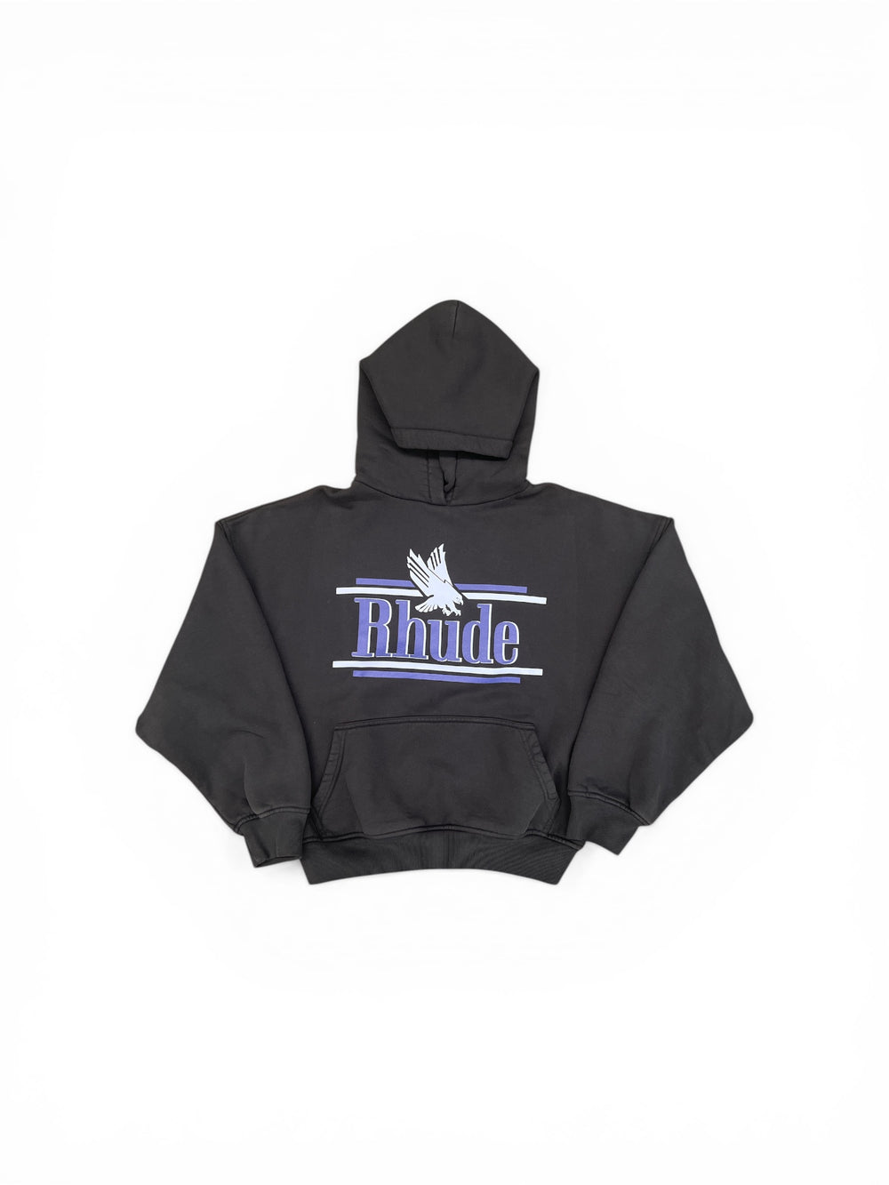 RHUDE ROSSA HOODIE VINTAGE BLACK/ BLUE