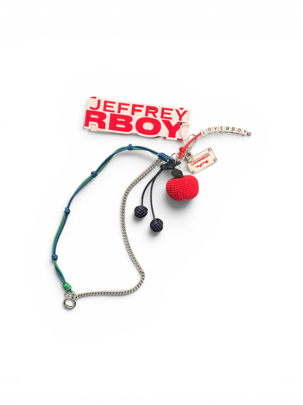 CHARLES JEFFREY LOVERBOY CHARACTER CROCHET BAG CHARM APPLE