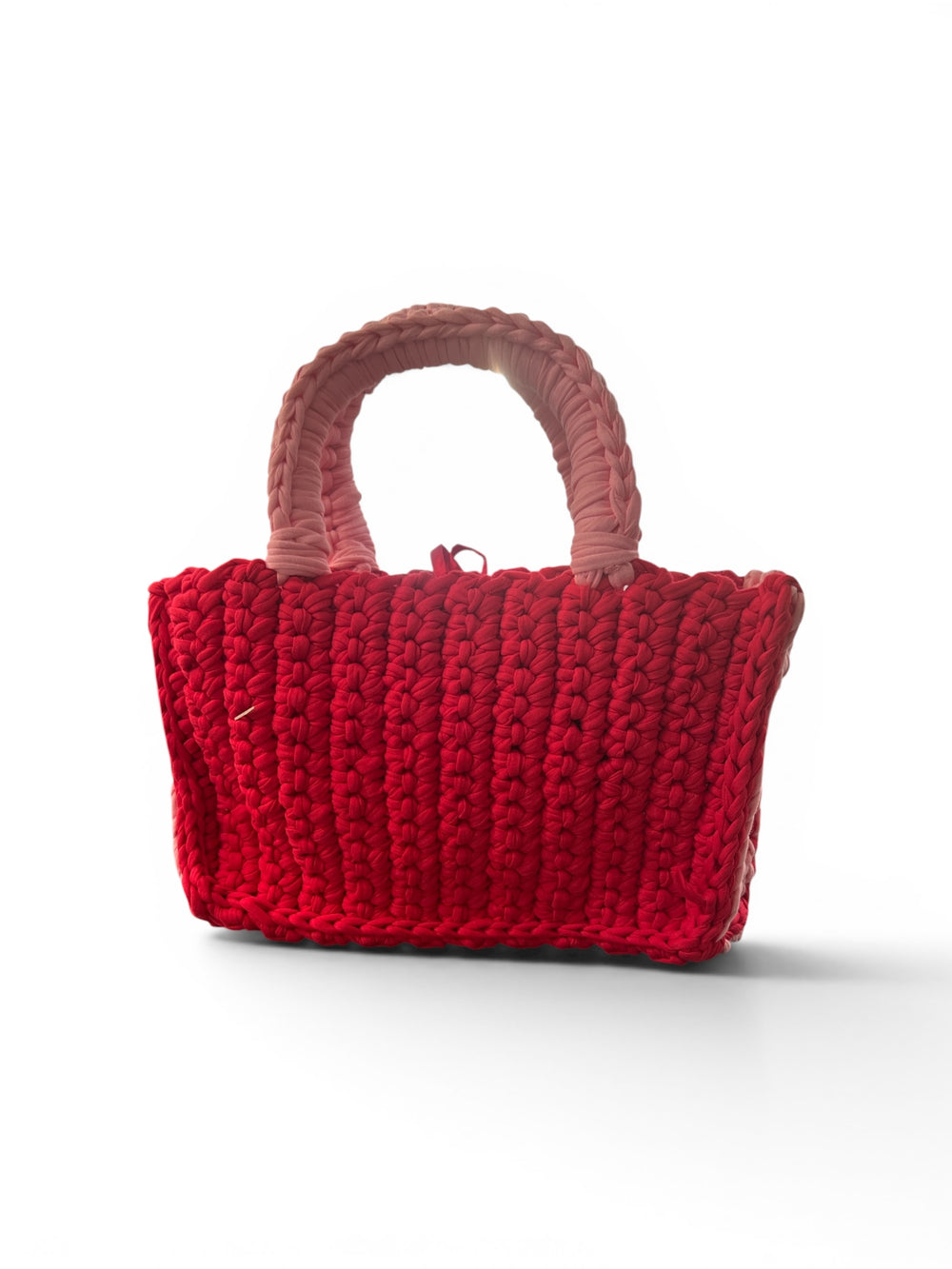 CHARLES JEFFREY LOVERBOY BUCKET BAG WITH BULLDOG CHARM RED + PINK