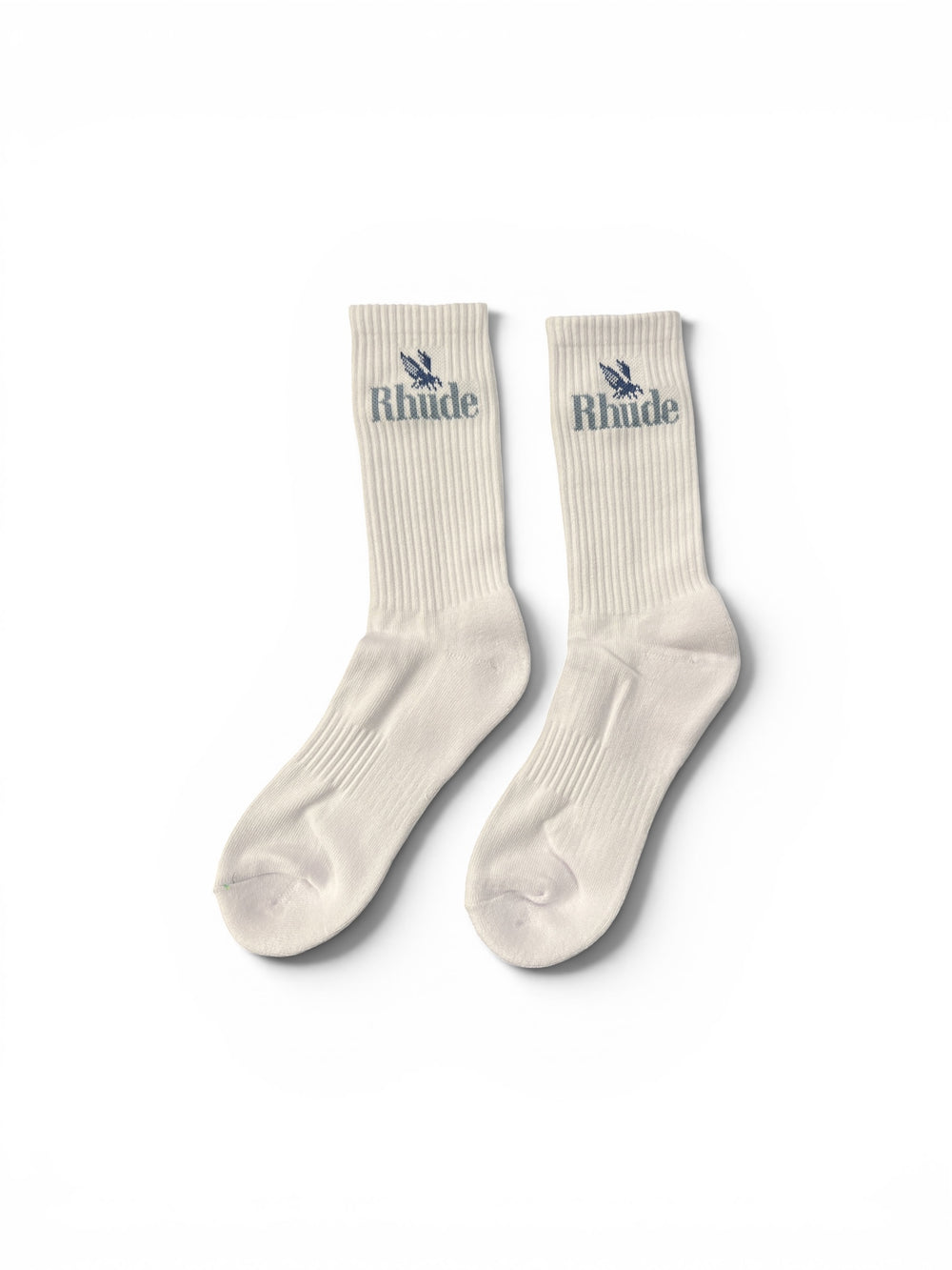 RHUDE ROSSA LOGO SOCK WHITE / BLUE