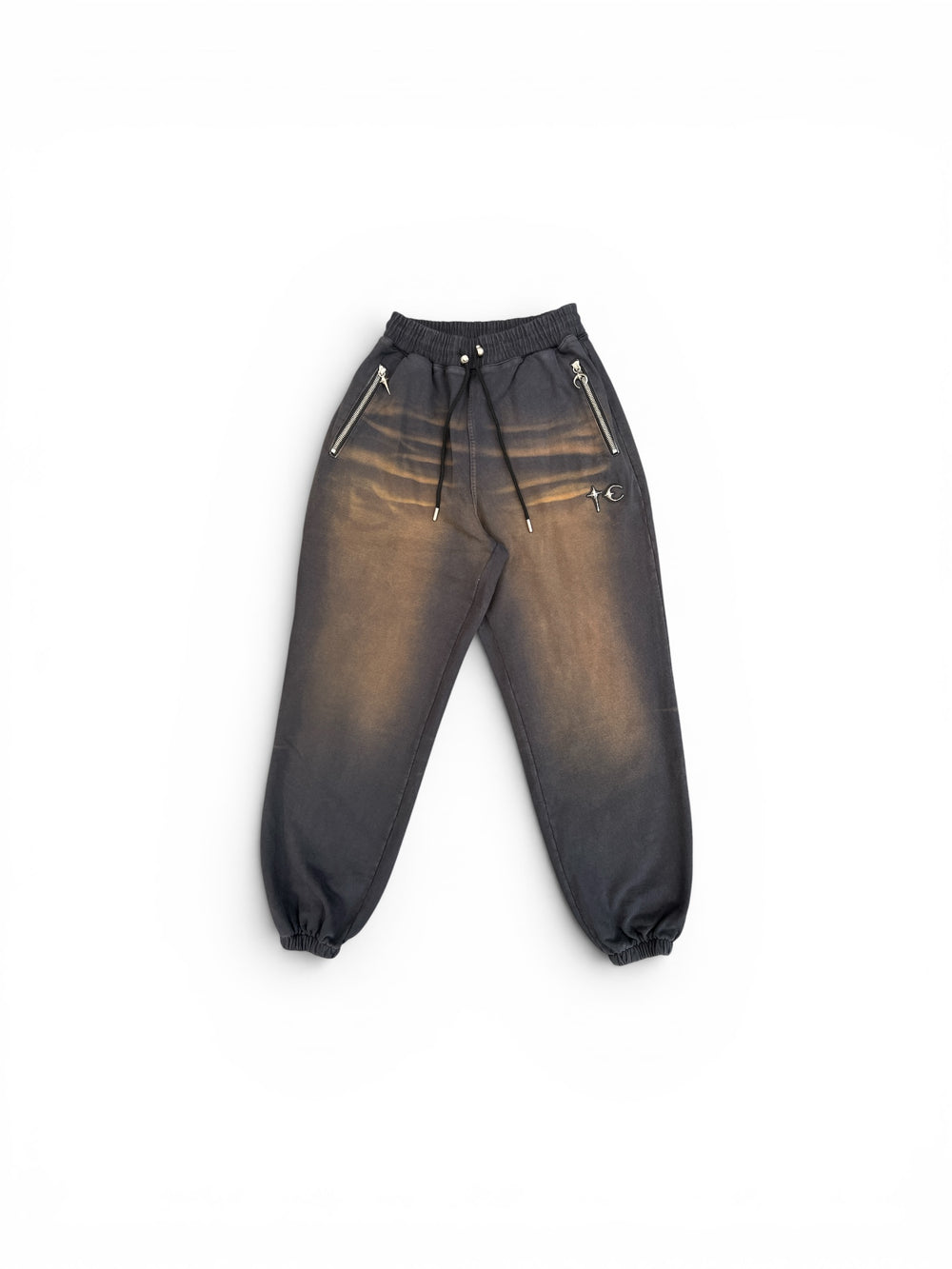 THUG CLUB TC TWO TONE WASHED JOGGER PANTS RUST BLACK (PT0303)