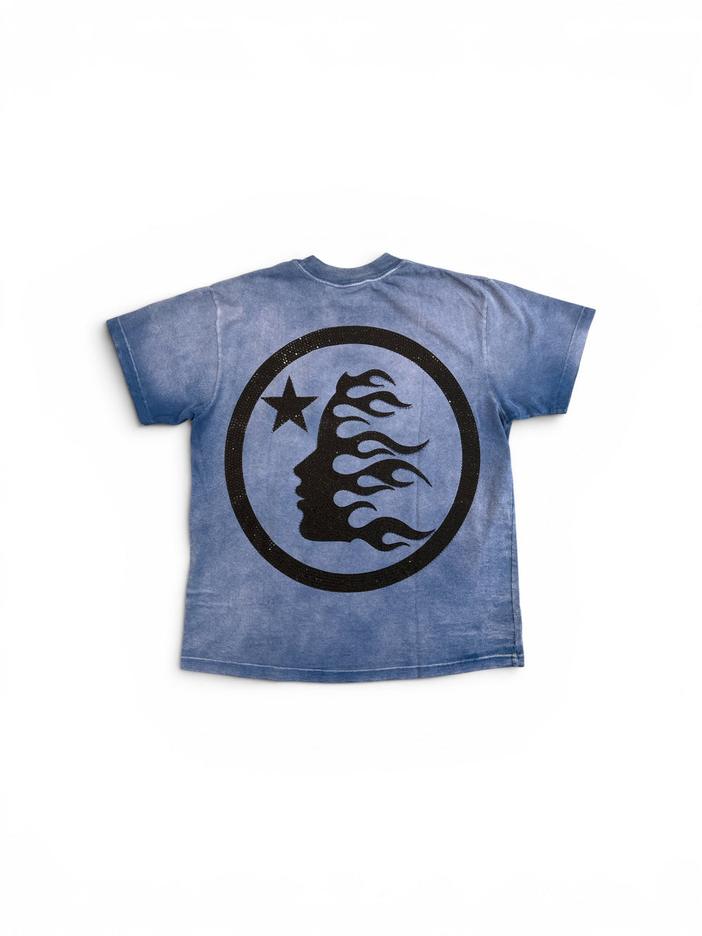 HELLSTAR CLASSIC LOGO T-SHIRT (RHINESTONES) BLUE