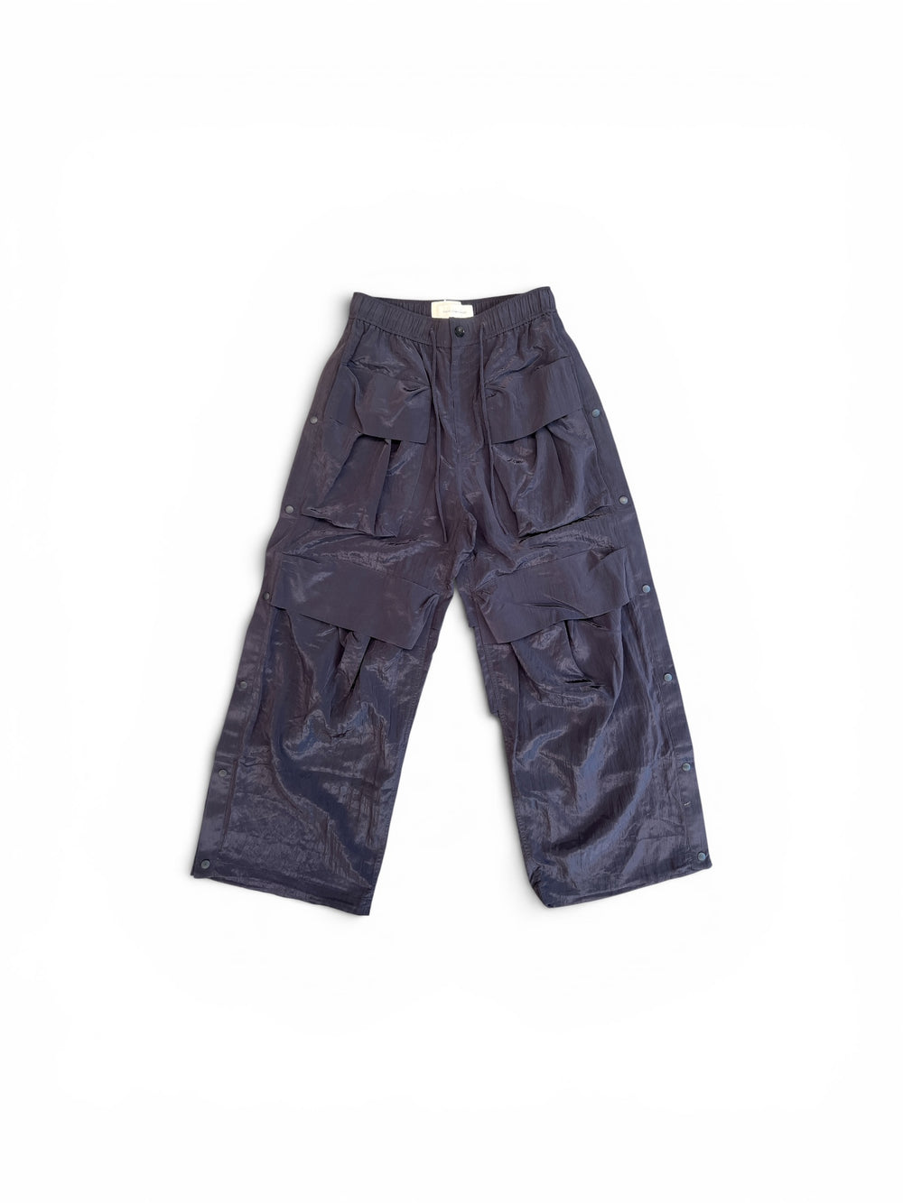 FENG CHEN WANG MULTI POCKET CARGO TROUSERS NAVY BLUE