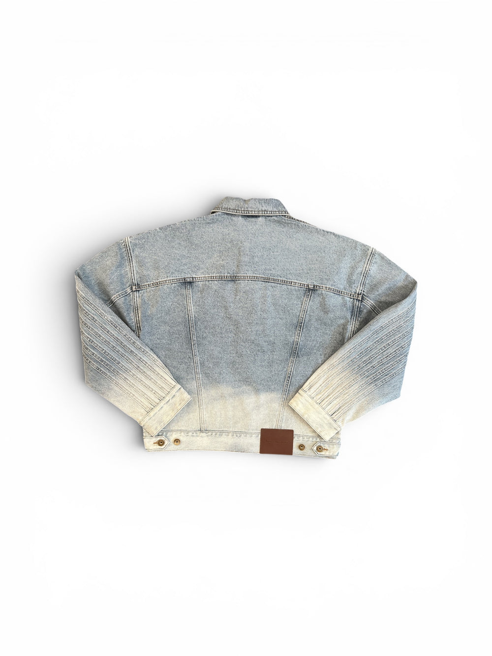 FENG CHEN WANG DECONSTRUCTED DENIM JACKET BLUE