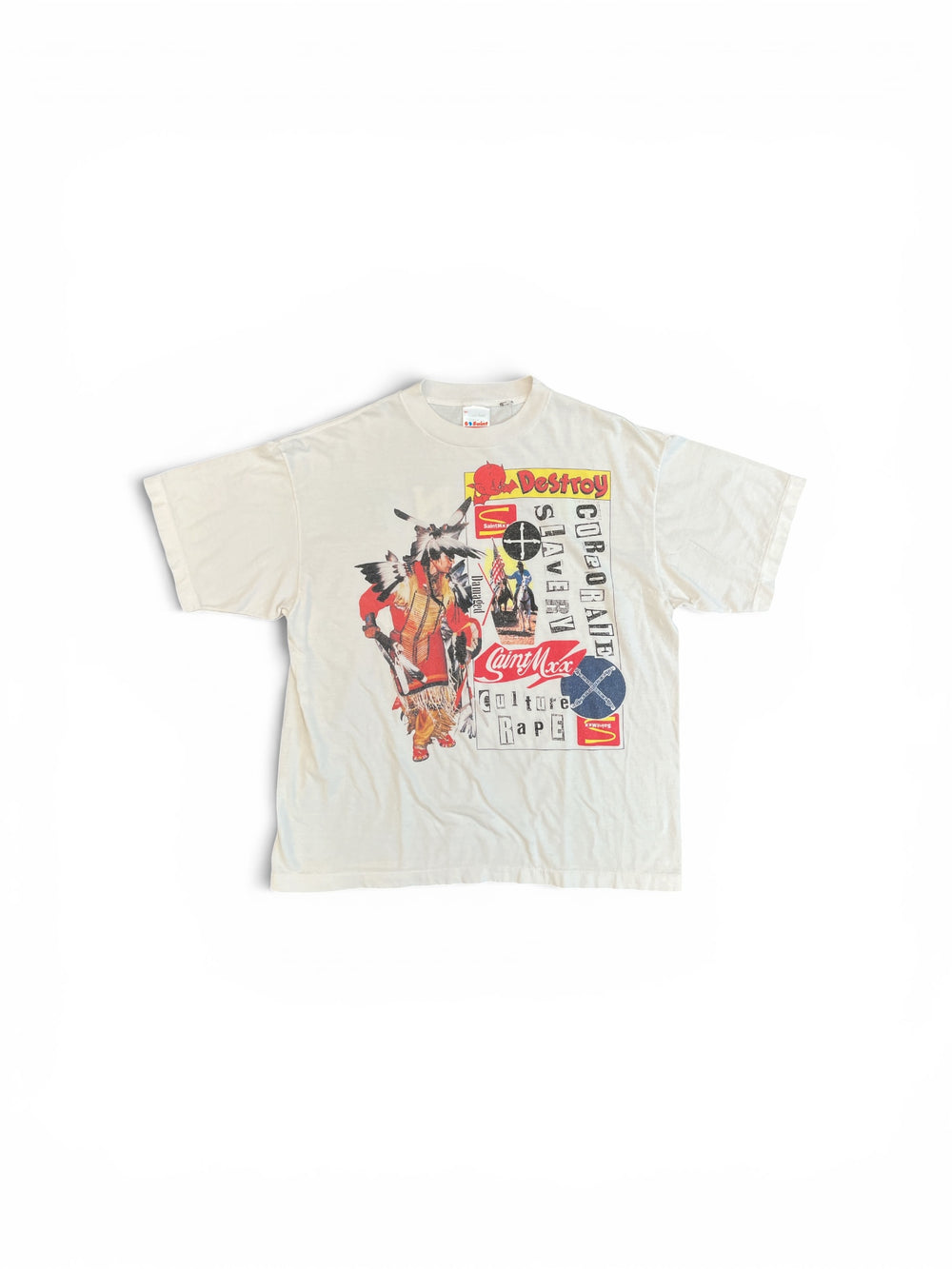 SAINT MICHAEL X JR DESTROY T-SHIRT WHITE