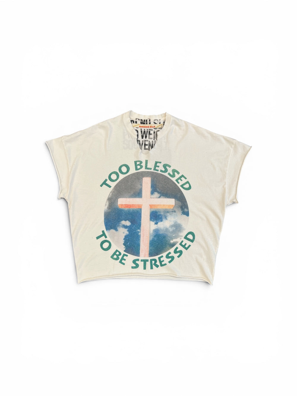 SECNDSLF TOO BLESSED CAP SLEEVE WHITE