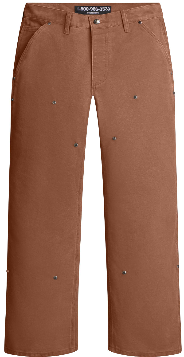 LOSTSHDWS DETACHED DOUBLE KNEE PANT (CORK)
