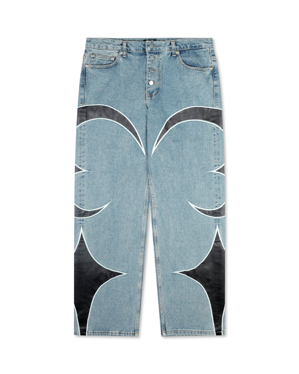 Thug Club TC Leather Washing Denim Pants Blue/Black