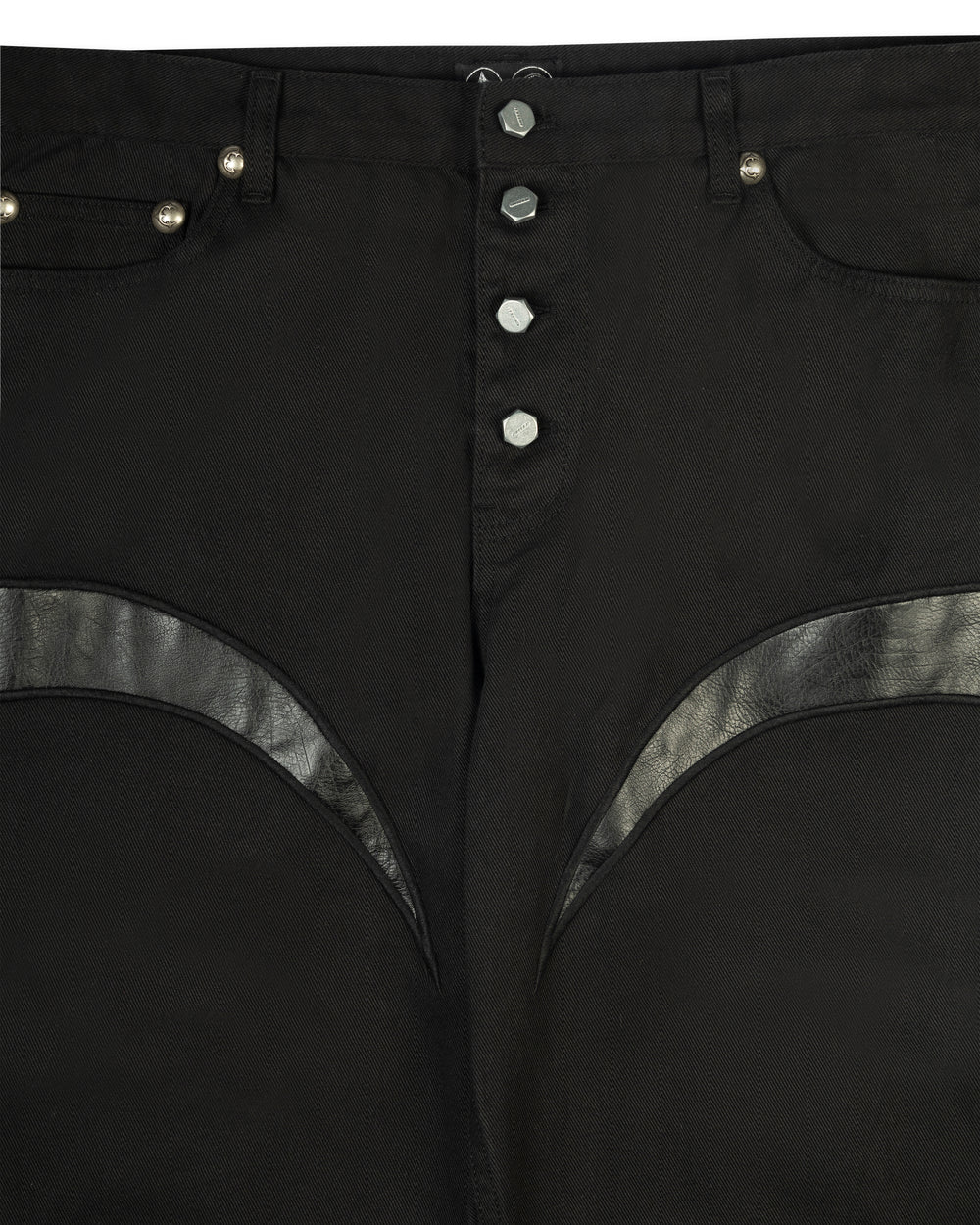 Thug Club TC Leather Washing Denim Pants Black