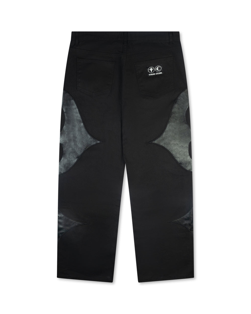 Thug Club TC Leather Washing Denim Pants Black