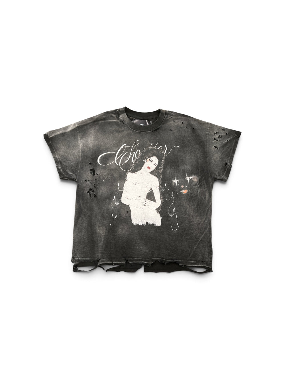 SEKRIT RED LIPS TEE VINTAGE BLACK