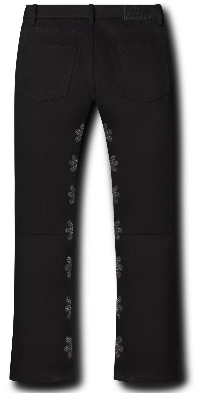 (COMPLEXCON) LOSTSHDWS Studded Sun Logo Denim Pant (BLACK)