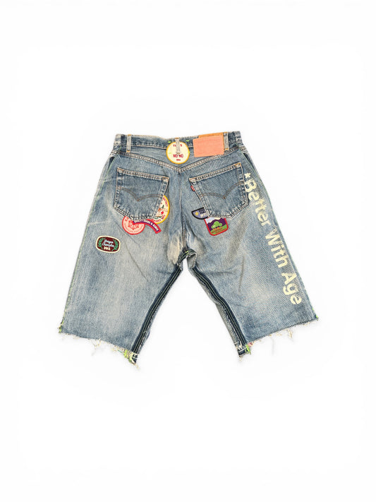 BETTER WITH AGE GENTLEMEN'S TRIPLE-WIDE LONG DENIM SHORT