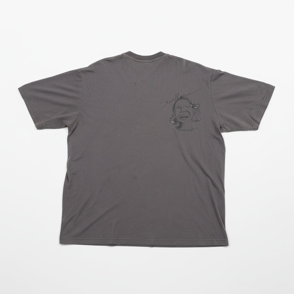 SONG FOR THE MUTE ''25.2 SKETCHBOOK'' OVERSIZED TEE CHARCOAL