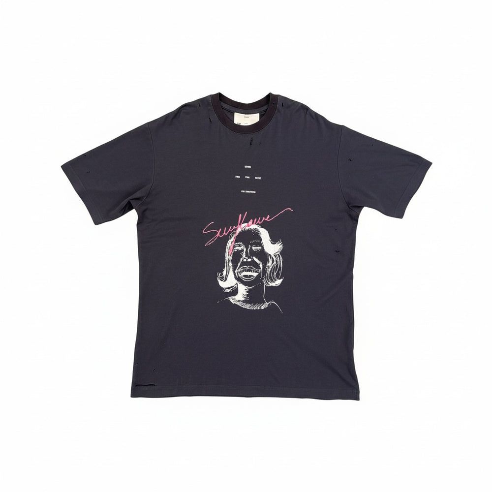 SONG FOR THE MUTE ''SUNFLOWER'' OVERSIZED TEE NAVY