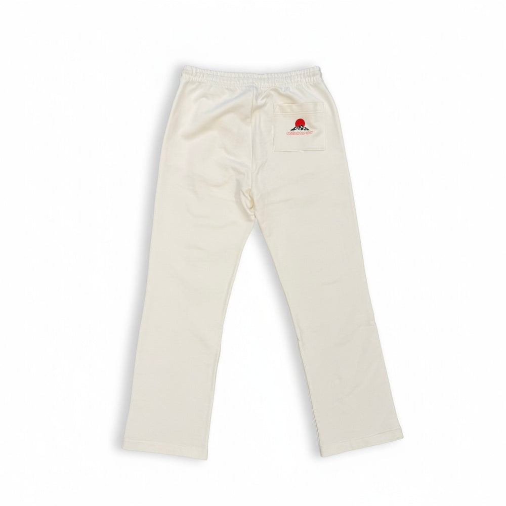 Casablanca TECHNICAL POCKET & LAUREL TAPE OPEN HEM JOGGER OFF WHITE