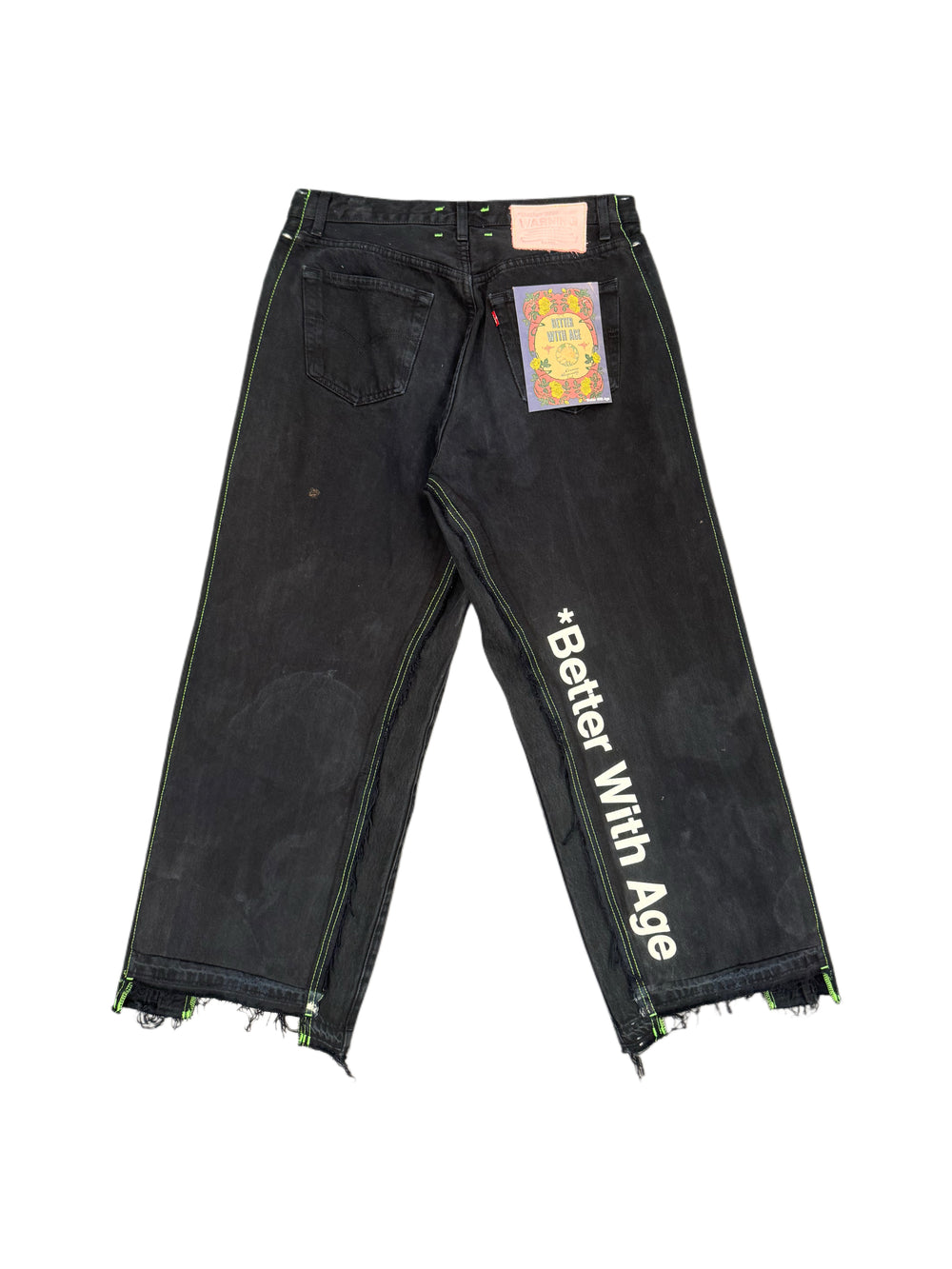 Better With Age Monroe Triple-Wide Denim Trouser Black