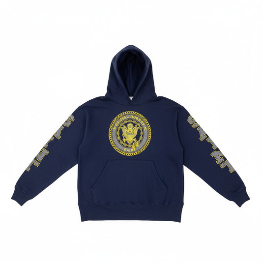 Saint Michael Saint Seal Hoodie Navy