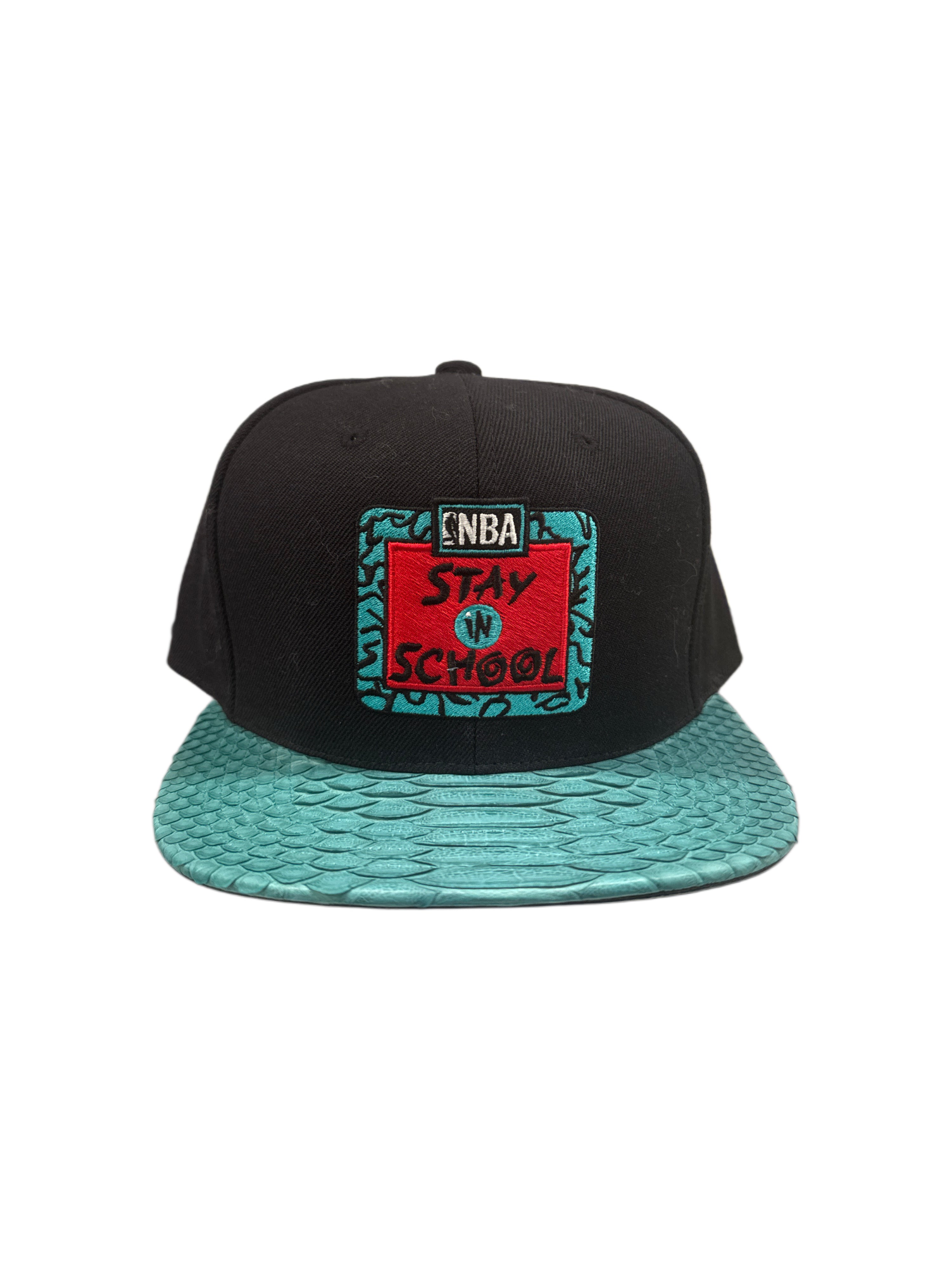 Just Don Stay In School Black/Teal Brim