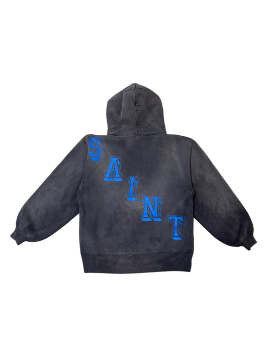 Saint Michael Angel Hoodie Black/Blue