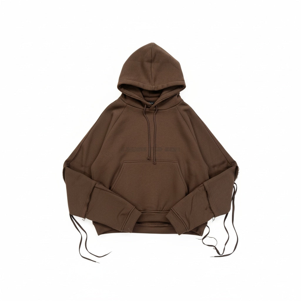 UNDER THE SIGN TEARDROP PRINTED PATCHWORK SWEATSHIRT BROWN