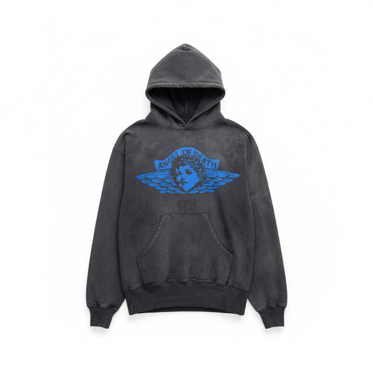 Saint Michael Angel Hoodie Black/Blue
