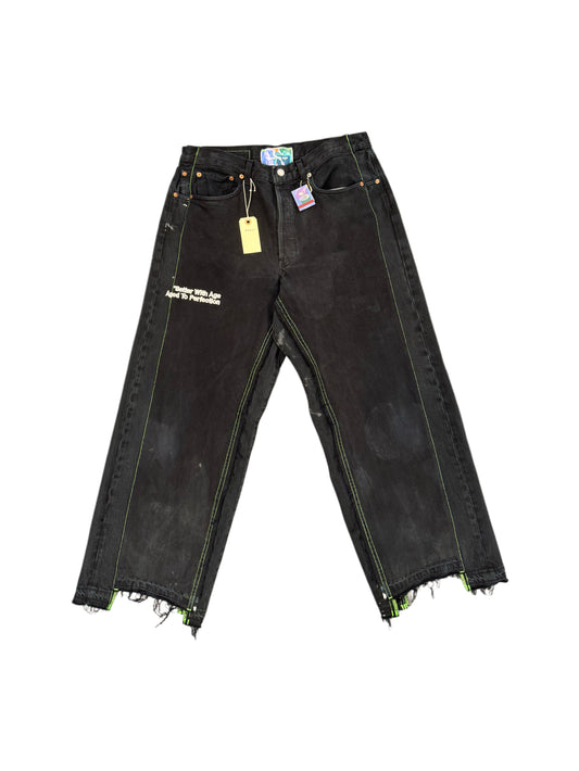 Better With Age Monroe Triple-Wide Denim Trouser Black