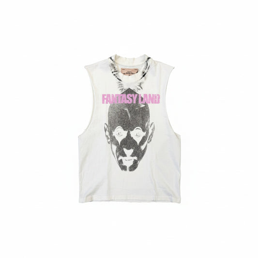 Sekrit Saints Fantasy Land Cut Off Vintage White