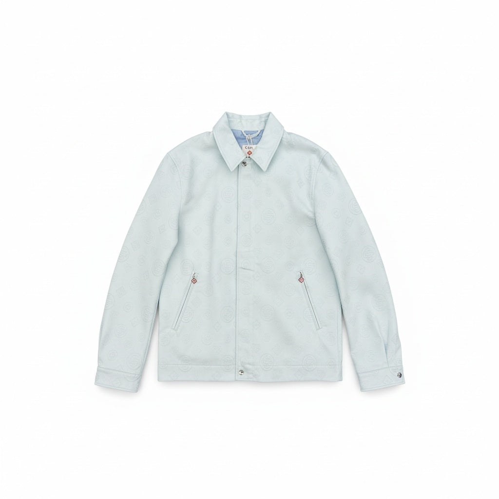 CASABLANCA COLLARED BLOUSON PALE BLUE