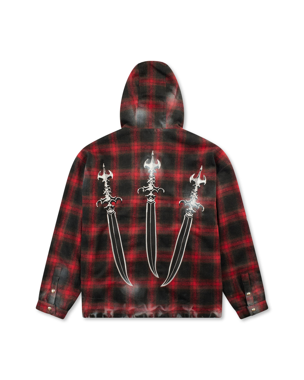 Thug Club Arab Sword Flannel Zip-Up Red