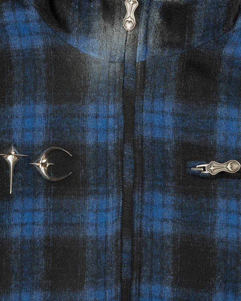 Thug Club Arab Sword Flannel Zip-Up Blue