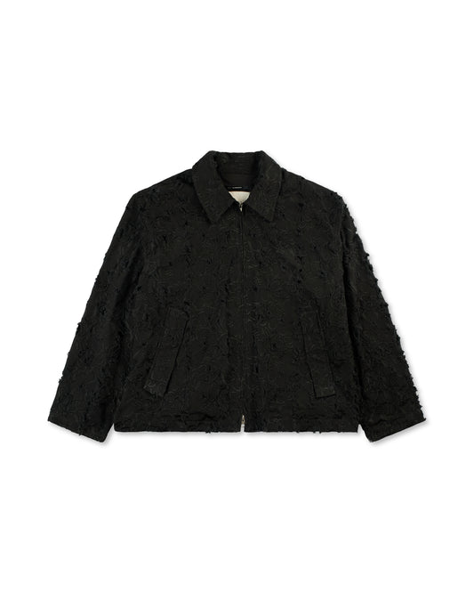 Song For the Mute PLEATED ZIP UP JACKET BLACK