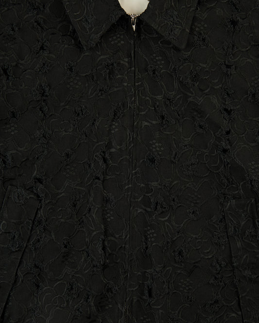 Song For the Mute PLEATED ZIP UP JACKET BLACK