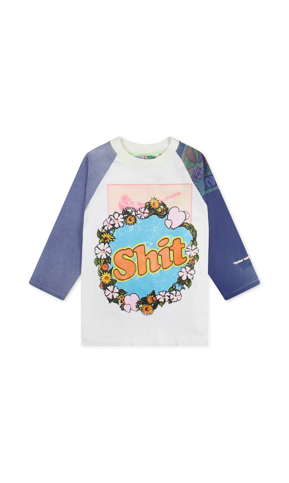 Better With Age Shit Fuck Raglan Tee Shirt Multi