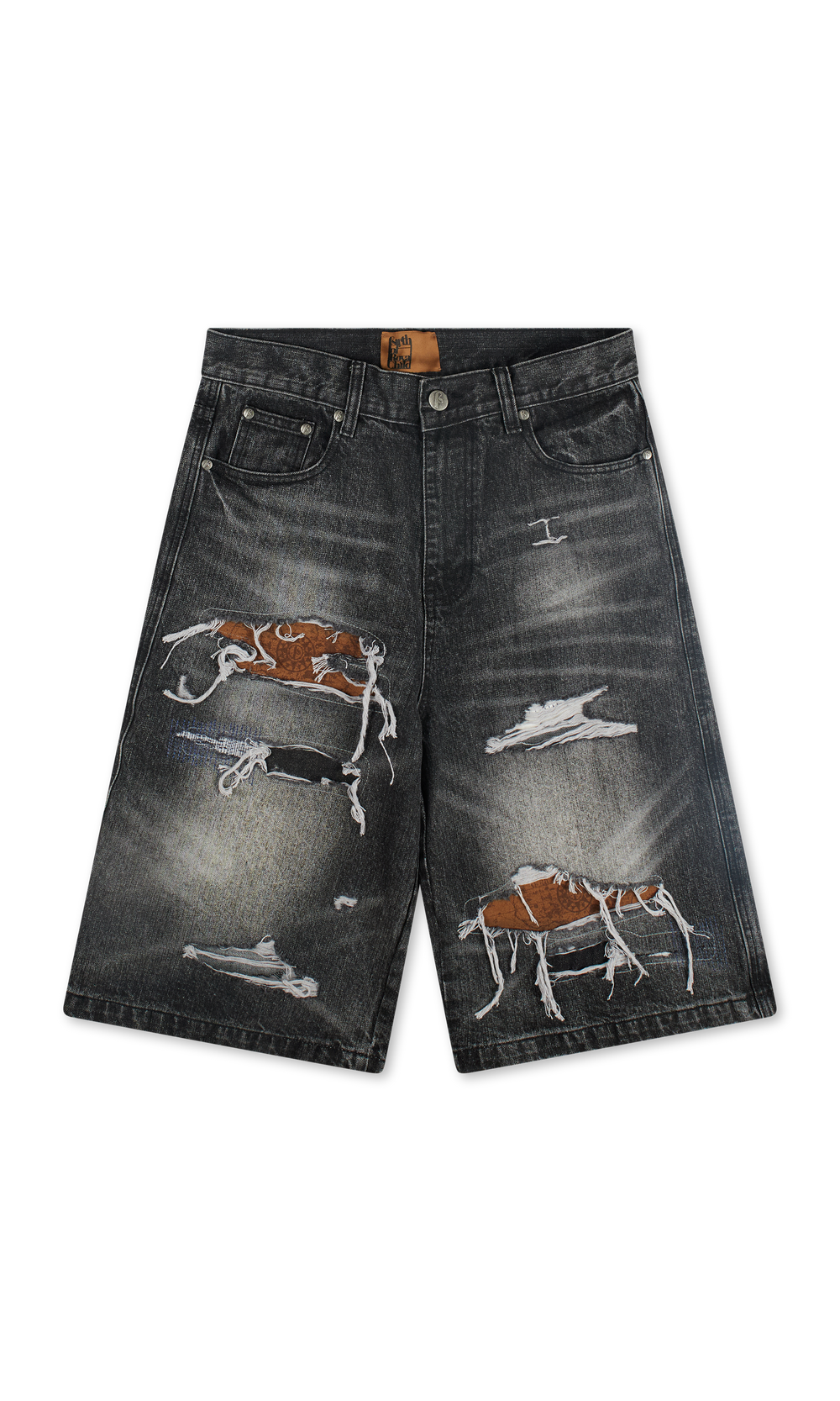 Birth of a Royal Child Nautical Treasure Map Jorts Grey