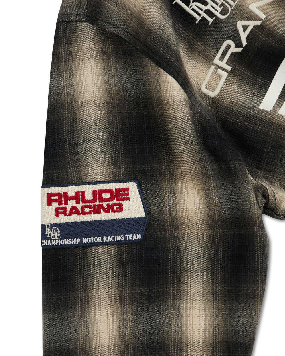 RHUDE RACING FLANNEL BLACK/GREY