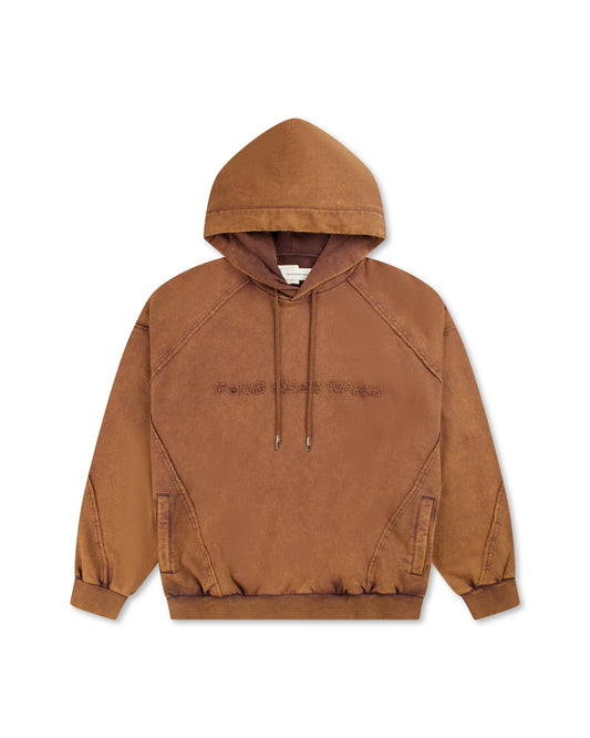 Feng Chen Wang Washed Hoodie Brown