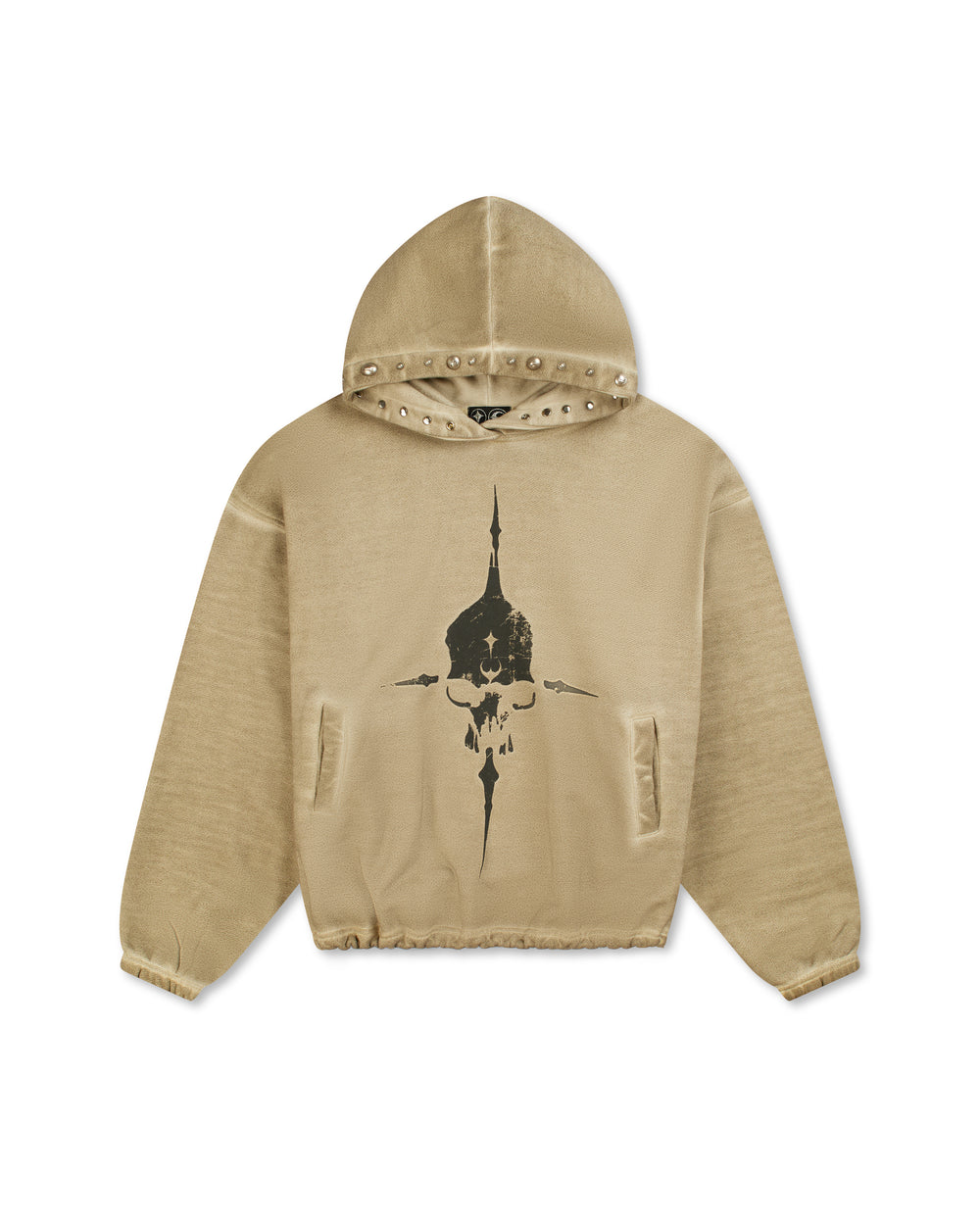 Thug Club Peace Stud Hoodie Beige