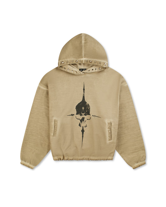 Thug Club Peace Stud Hoodie Beige