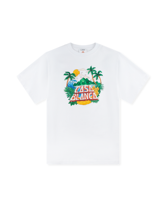 Casablanca Casa Beach Wave Printed Oversized T-Shirt White