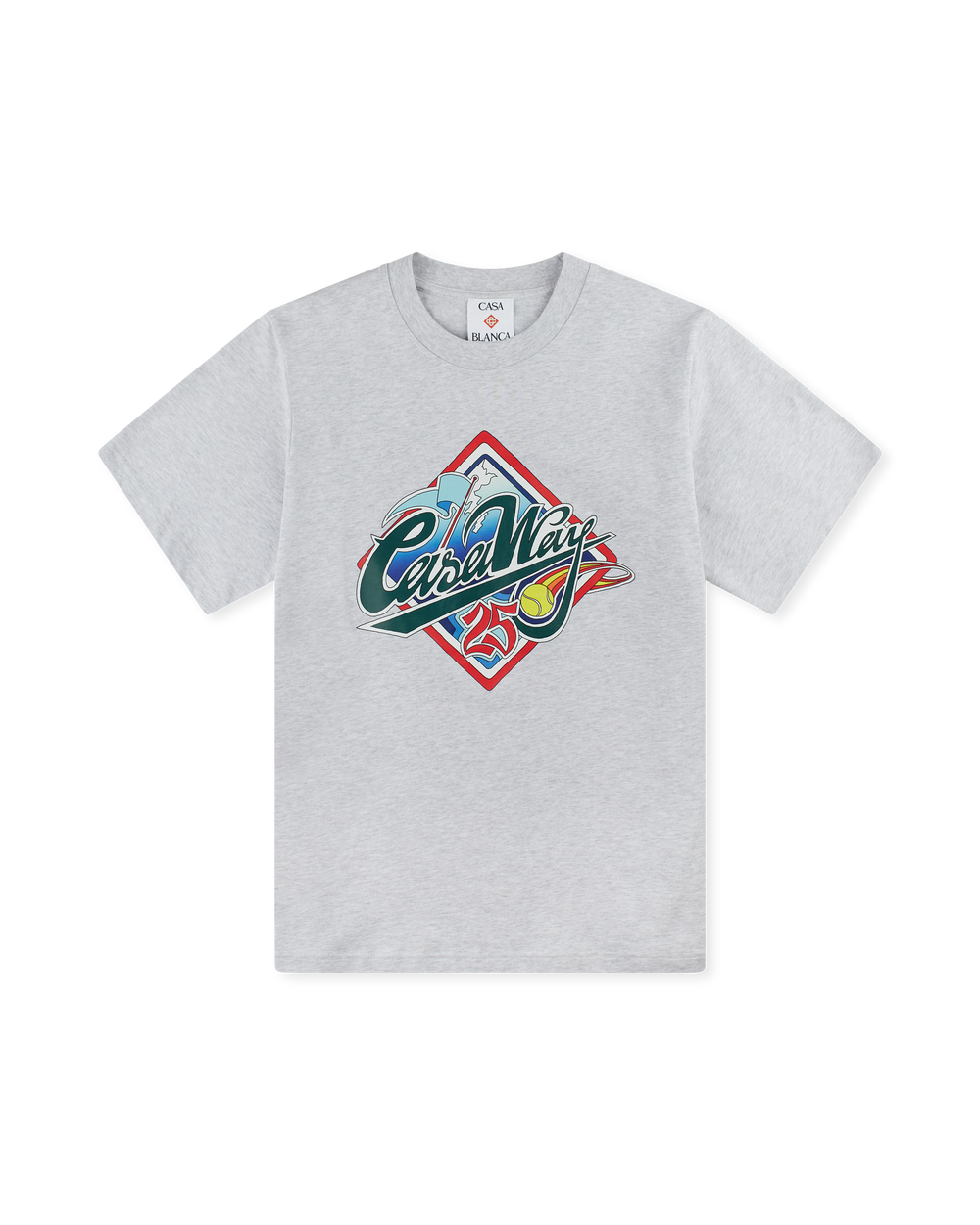 Casablanca Casa Way World Series Printed T-Shirt Grey