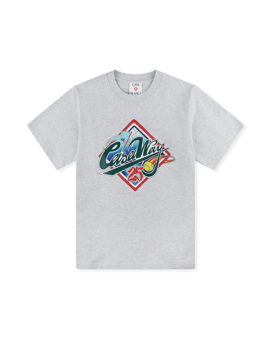 Casablanca Casa Way World Series Printed T-Shirt Grey