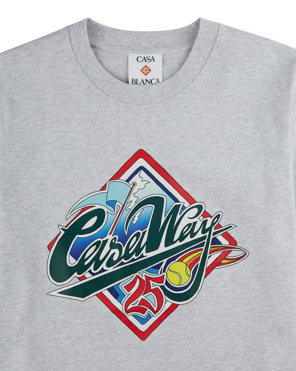 Casablanca Casa Way World Series Printed T-Shirt Grey