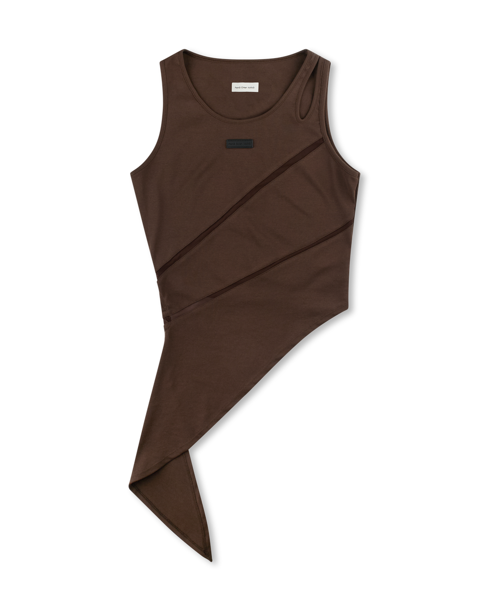 Feng Chen Wang Patchwork Vest Dark Brown